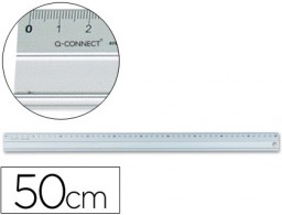 Regla Q-Connect aluminio 50cm.